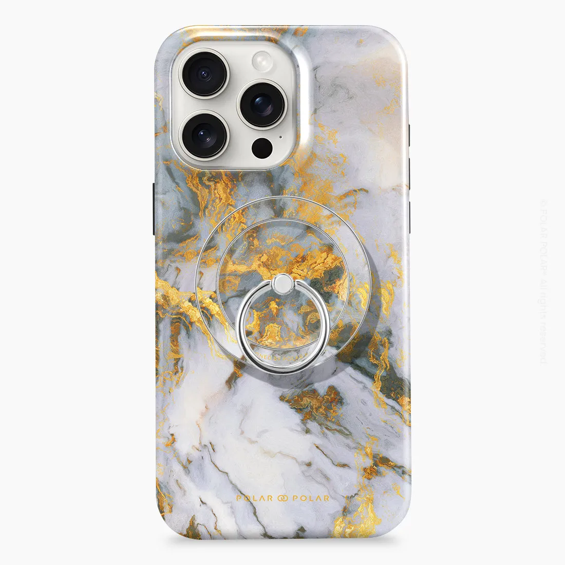 Mist Marble - Silver MagSafe Phone Grip and Ring Holder Stand