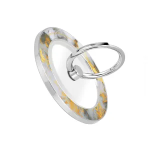 Mist Marble - Silver MagSafe Phone Grip and Ring Holder Stand