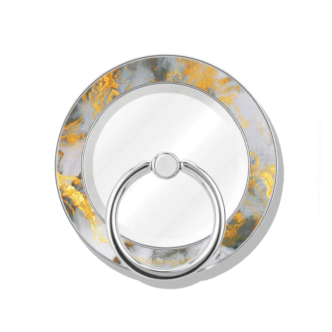Mist Marble - Silver MagSafe Phone Grip and Ring Holder Stand