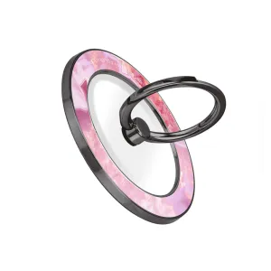Misty Rose Coral - Black MagSafe Phone Grip and Ring Holder Stand