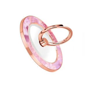 Misty Rose Coral - Rose Gold MagSafe Phone Grip and Ring Holder Stand
