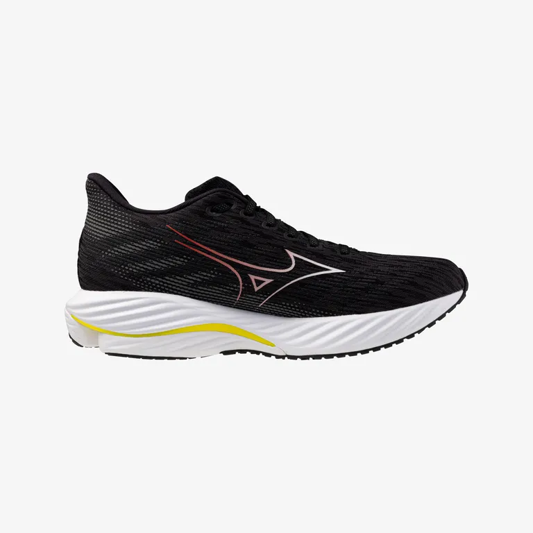 Mizuno Wave Rider 28 (2E Width) - Black/White/Evening Primrose (Mens)