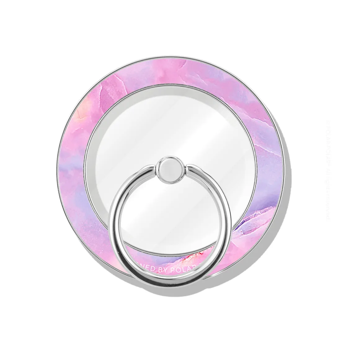 Mythical Sky - Silver MagSafe Phone Grip and Ring Holder Stand
