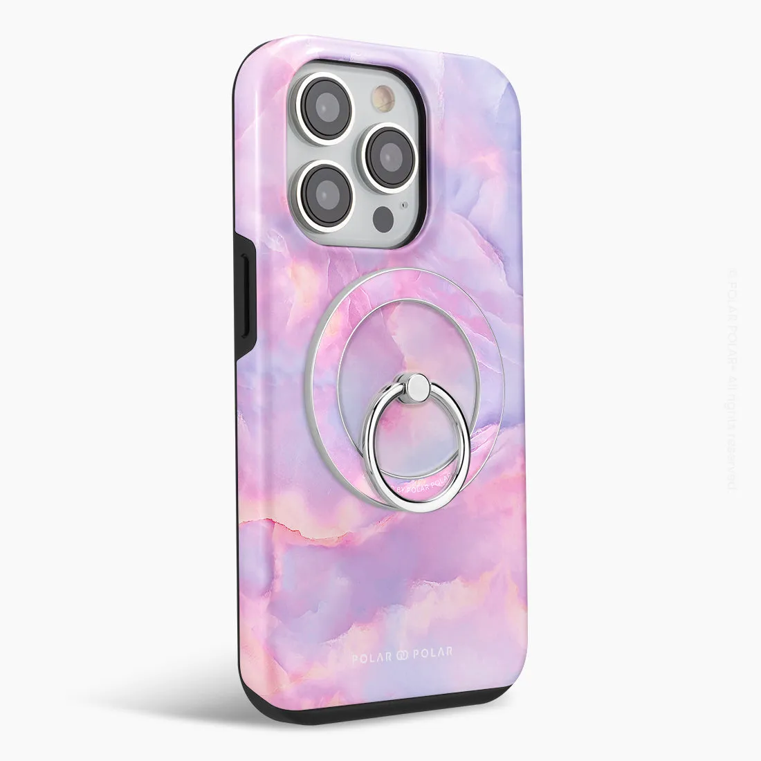 Mythical Sky - Silver MagSafe Phone Grip and Ring Holder Stand