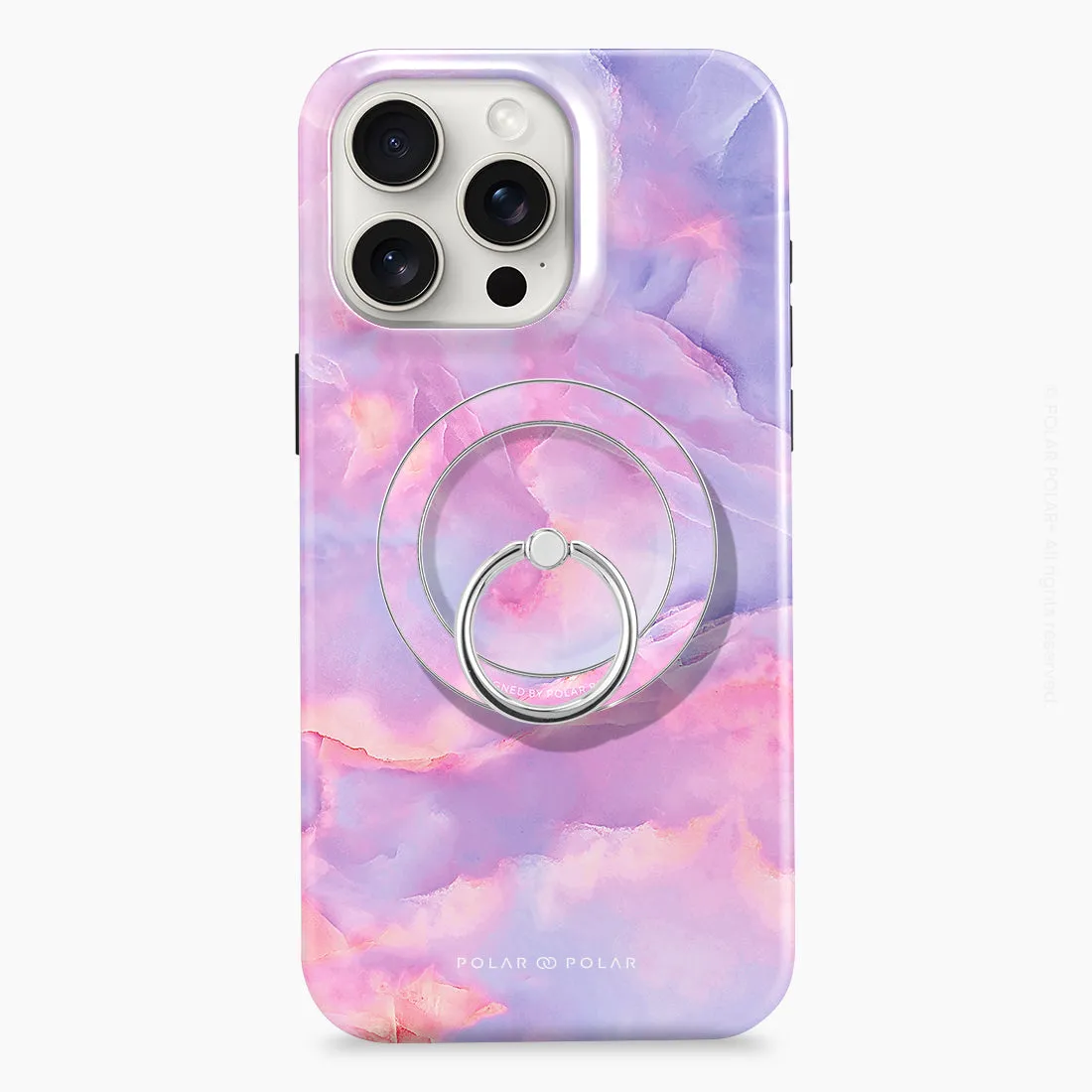 Mythical Sky - Silver MagSafe Phone Grip and Ring Holder Stand