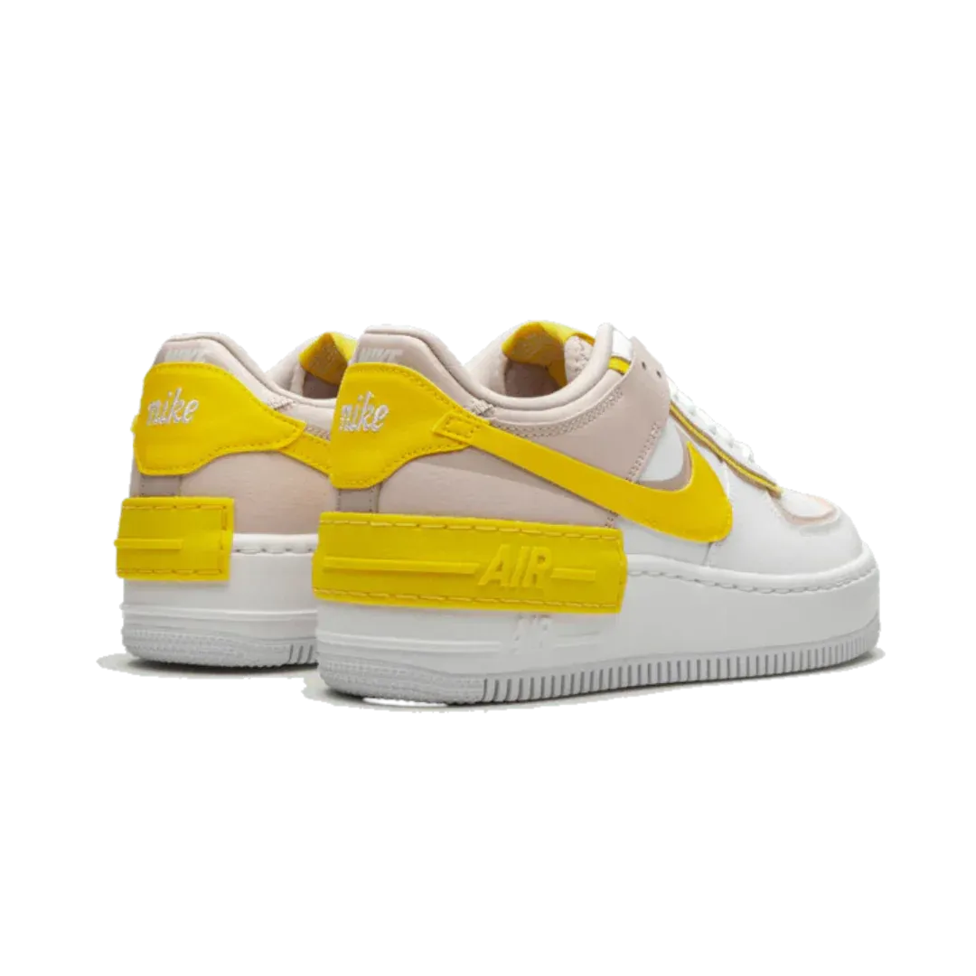 Nike Air Force 1 Low Shadow White Barely Rose Speed Yellow