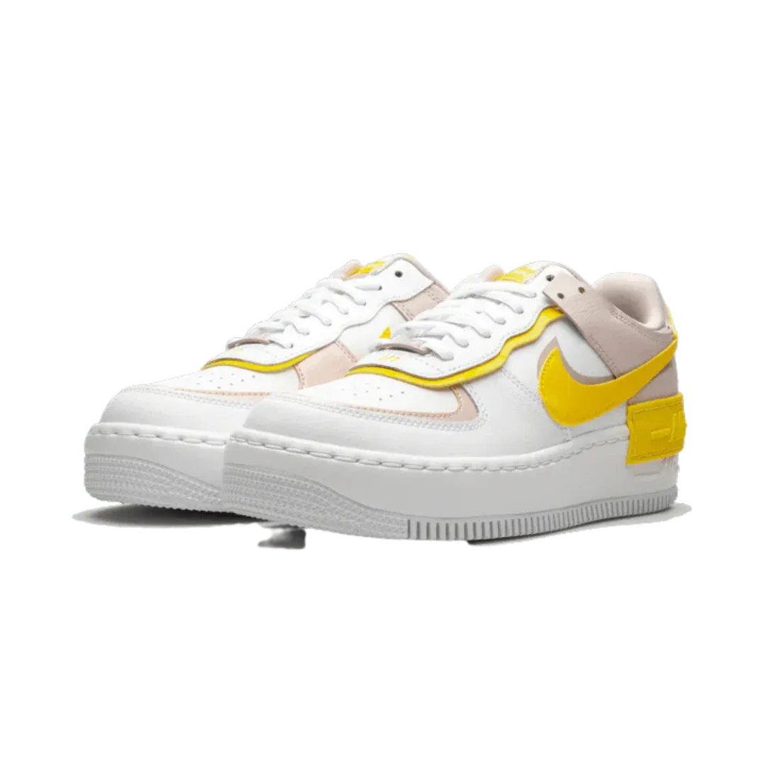 Nike Air Force 1 Low Shadow White Barely Rose Speed Yellow