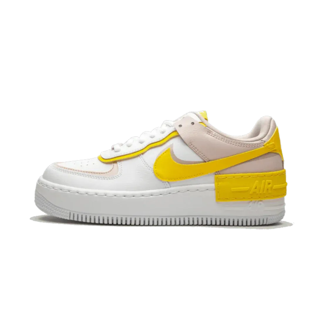 Nike Air Force 1 Low Shadow White Barely Rose Speed Yellow