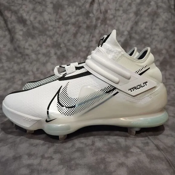 Nike Force Zoom Mike Trout 7 Size 13 Mens Baseball Cleats White Black CI3134-102