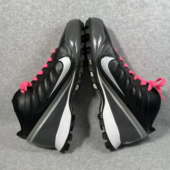 Nike Land Shark Football Cleats Men's 10 Black Silver Athletic 511292-009 Soccer