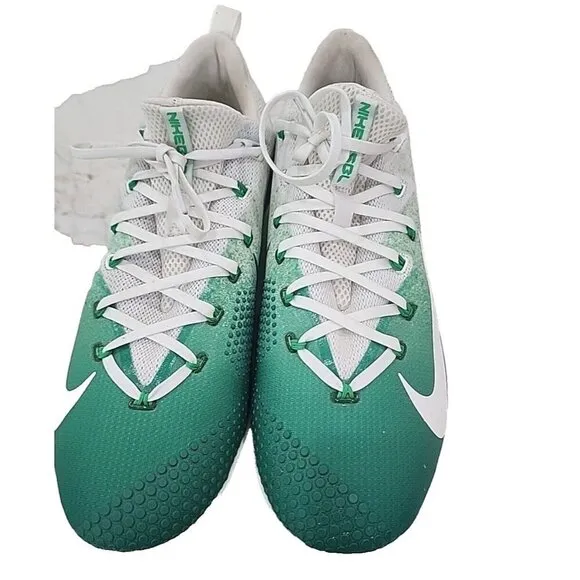 Nike Lunar Vapor Ultrafly Elite Baseball Cleats Green White 852686-303 Men's 13