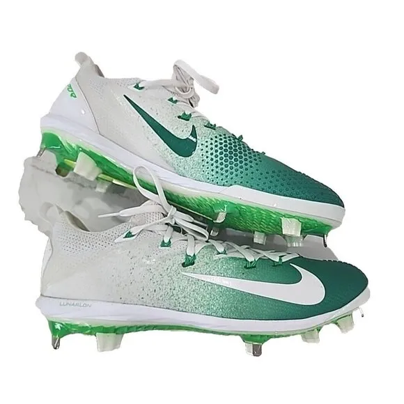 Nike Lunar Vapor Ultrafly Elite Baseball Cleats Green White 852686-303 Men's 13