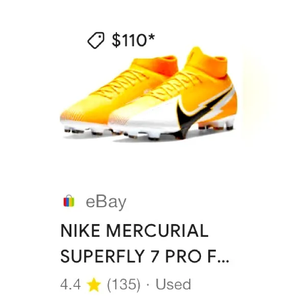 NIKE MERCURIAL SUPERFLY 7 PRO FG SOCCER CLEATS Sz 6Y Unisex,Preloved Condition!!