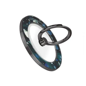 Nordic Terrazzo Gem - Black MagSafe Phone Grip and Ring Holder Stand