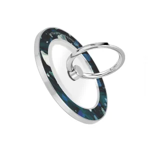 Nordic Terrazzo Gem - Silver MagSafe Phone Grip and Ring Holder Stand