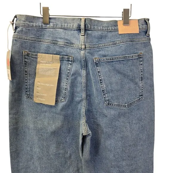 NWT Everlane The Way High Jeans In Light Indigo Size 33