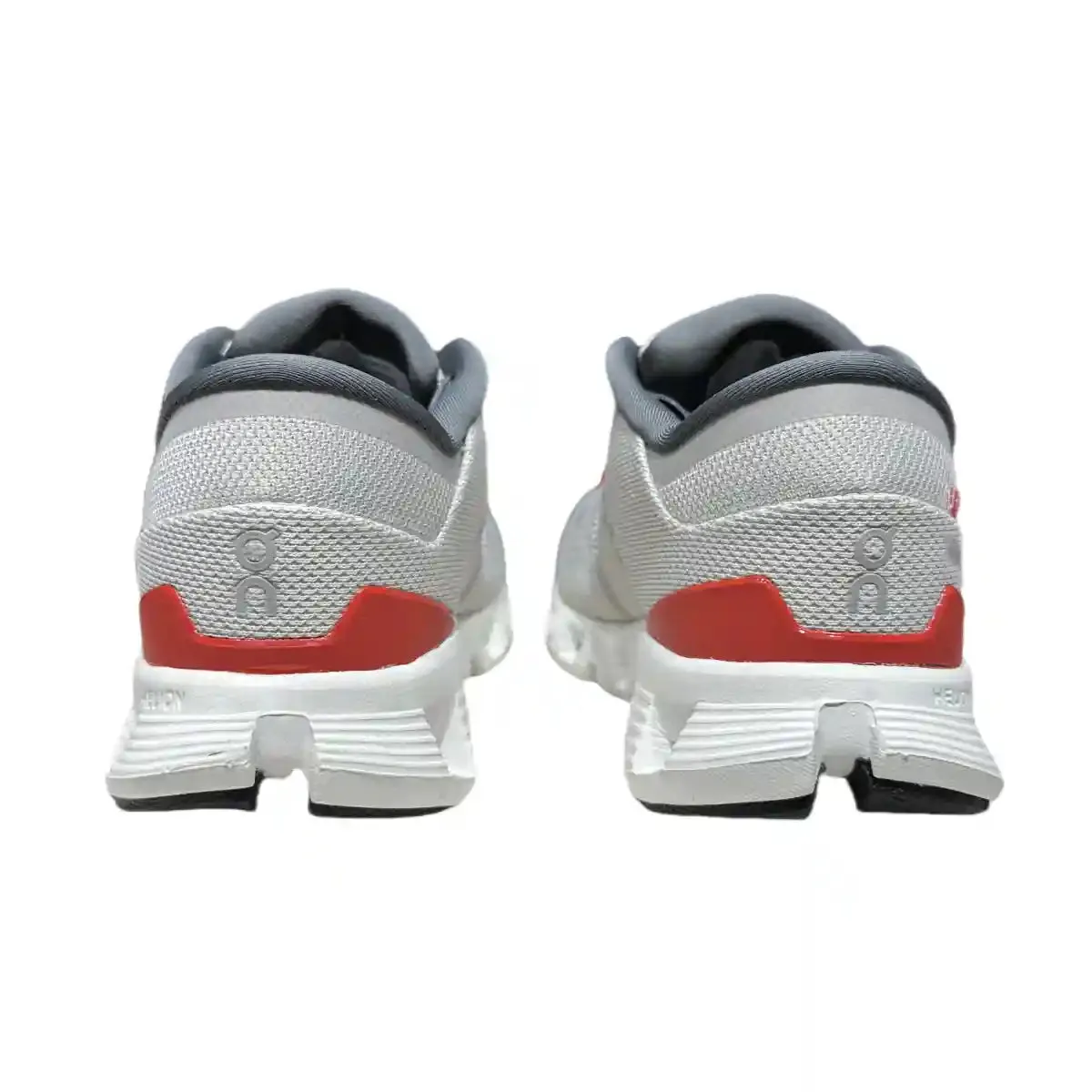 On Cloud X4   Men's Silver/Orange-Red