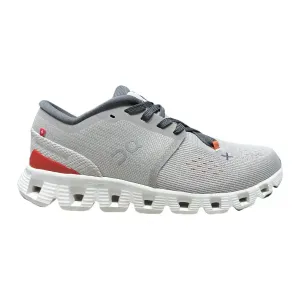 On Cloud X4   Men's Silver/Orange-Red