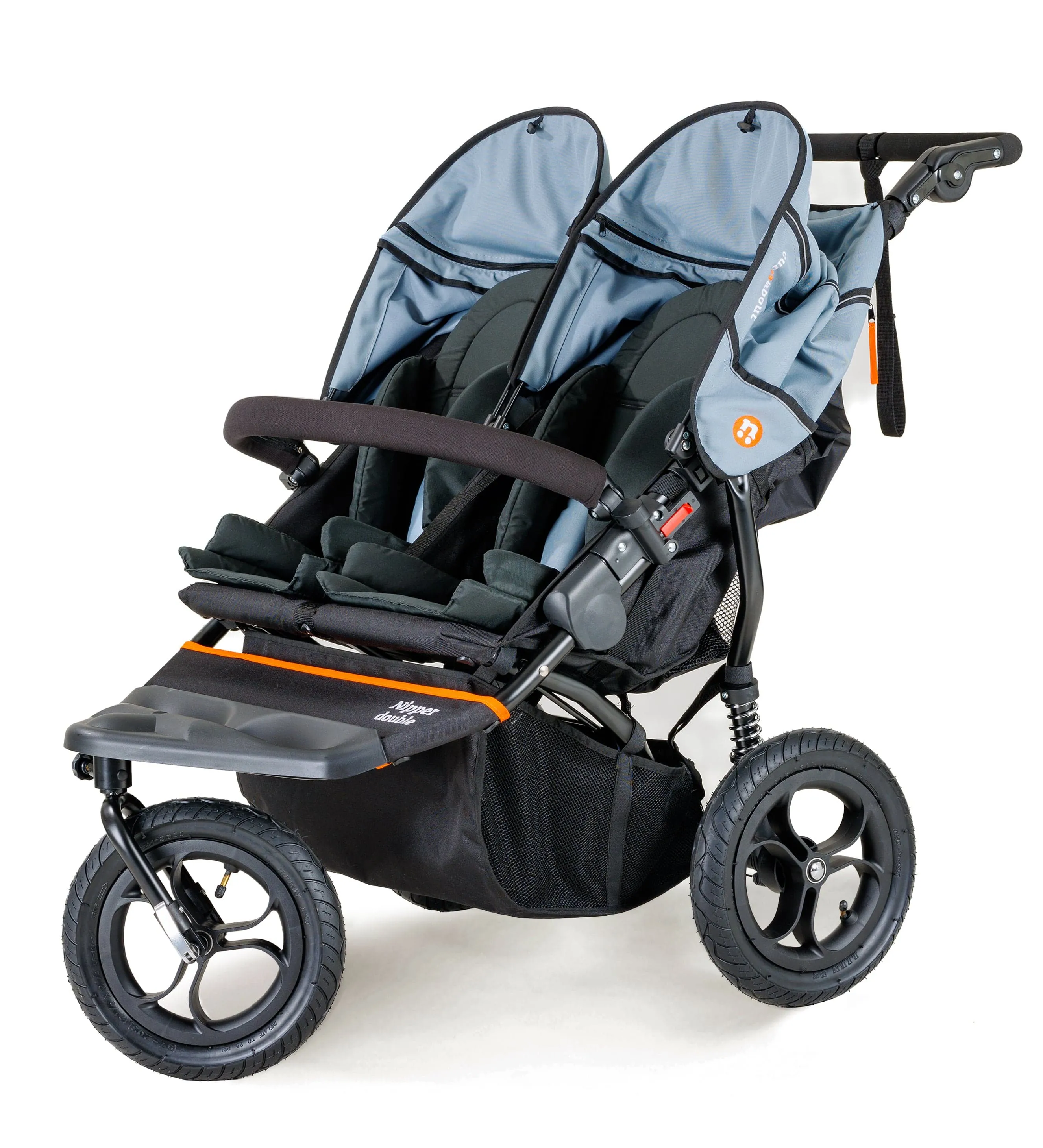 Out n About Nipper V5 Double Pushchair Starter Bundle - Rocksalt Grey