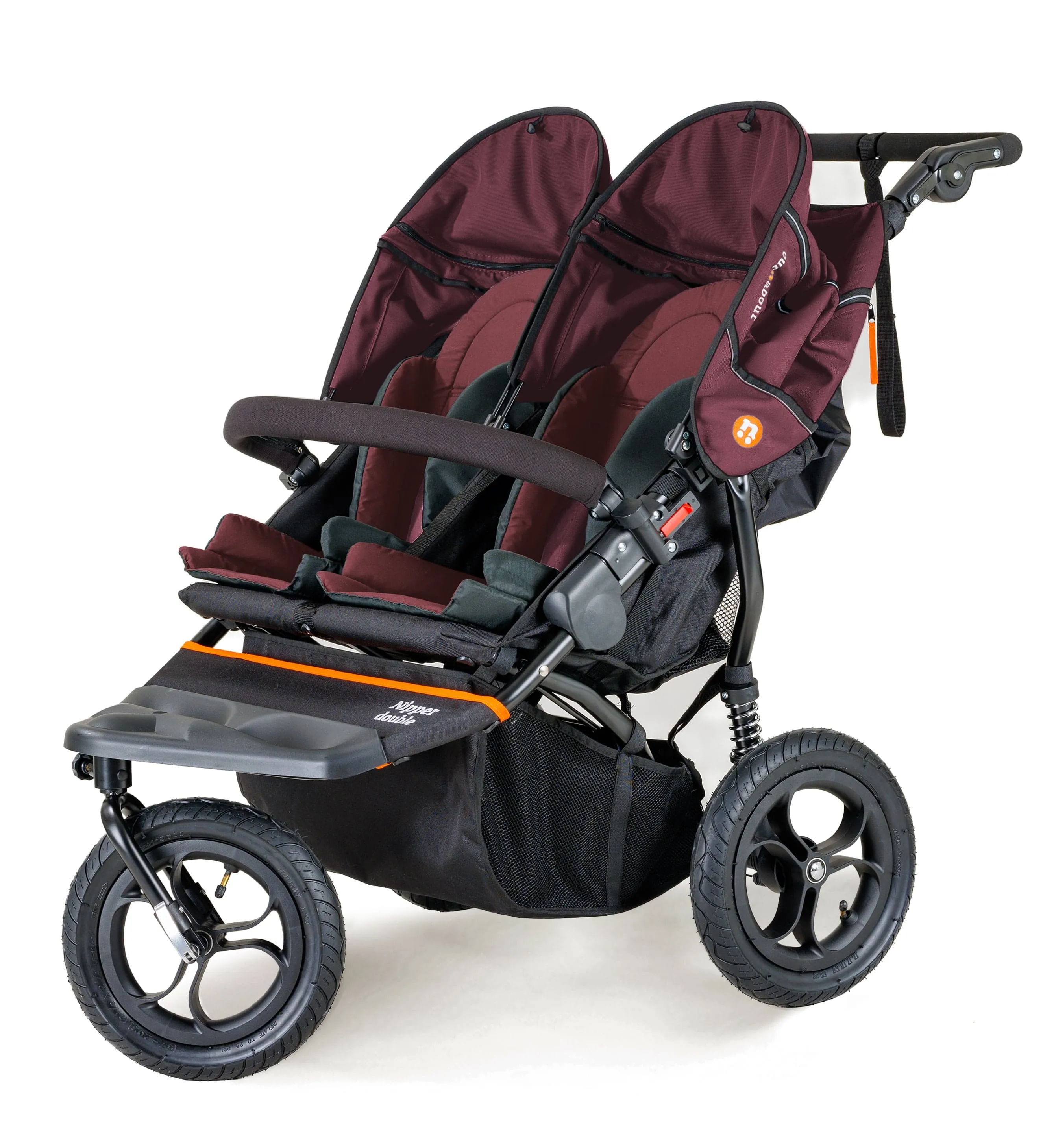 Out n About Nipper V5 Double Pushchair with Footmuff - Bramble Berry