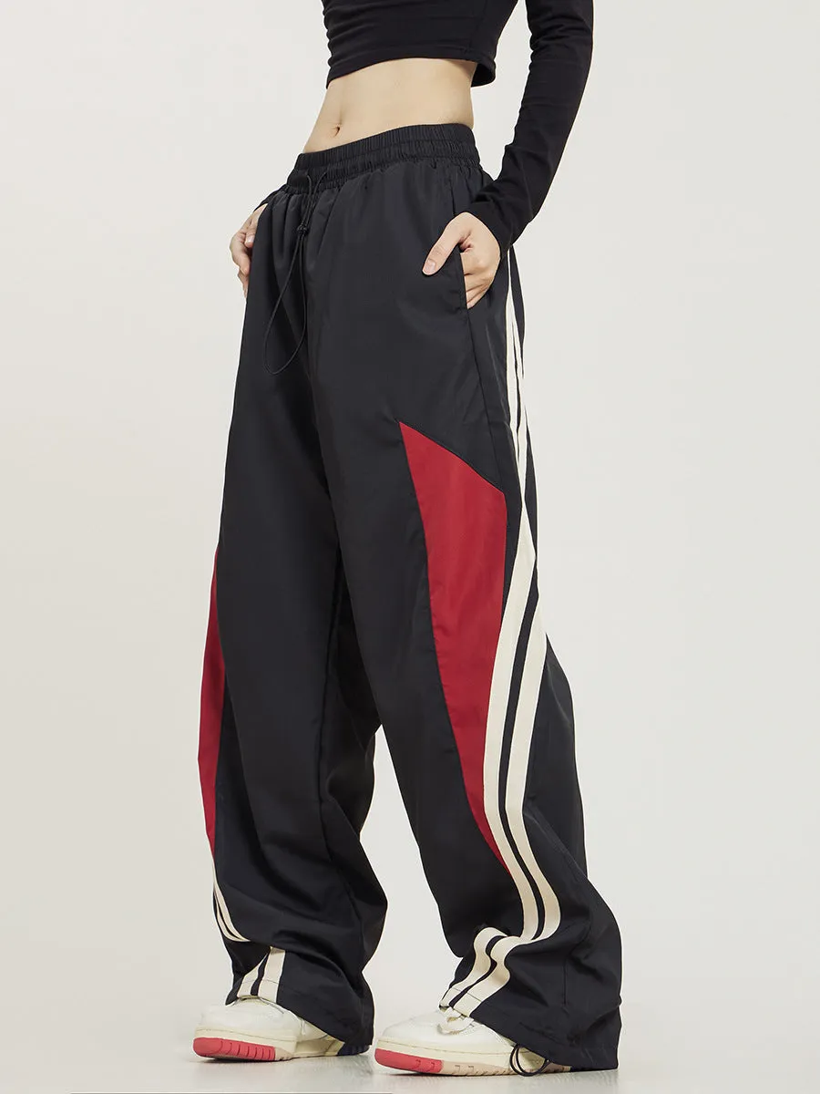 oversize pants with stitching lines-D31 | Inspanda