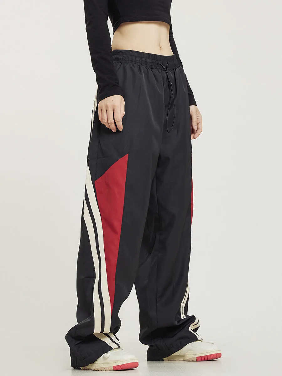 oversize pants with stitching lines-D31 | Inspanda