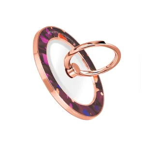 Paprika Terrazzo Gem - Rose Gold MagSafe Phone Grip and Ring Holder Stand