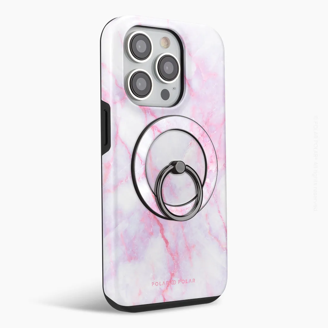 Pink White - Black MagSafe Phone Grip and Ring Holder Stand