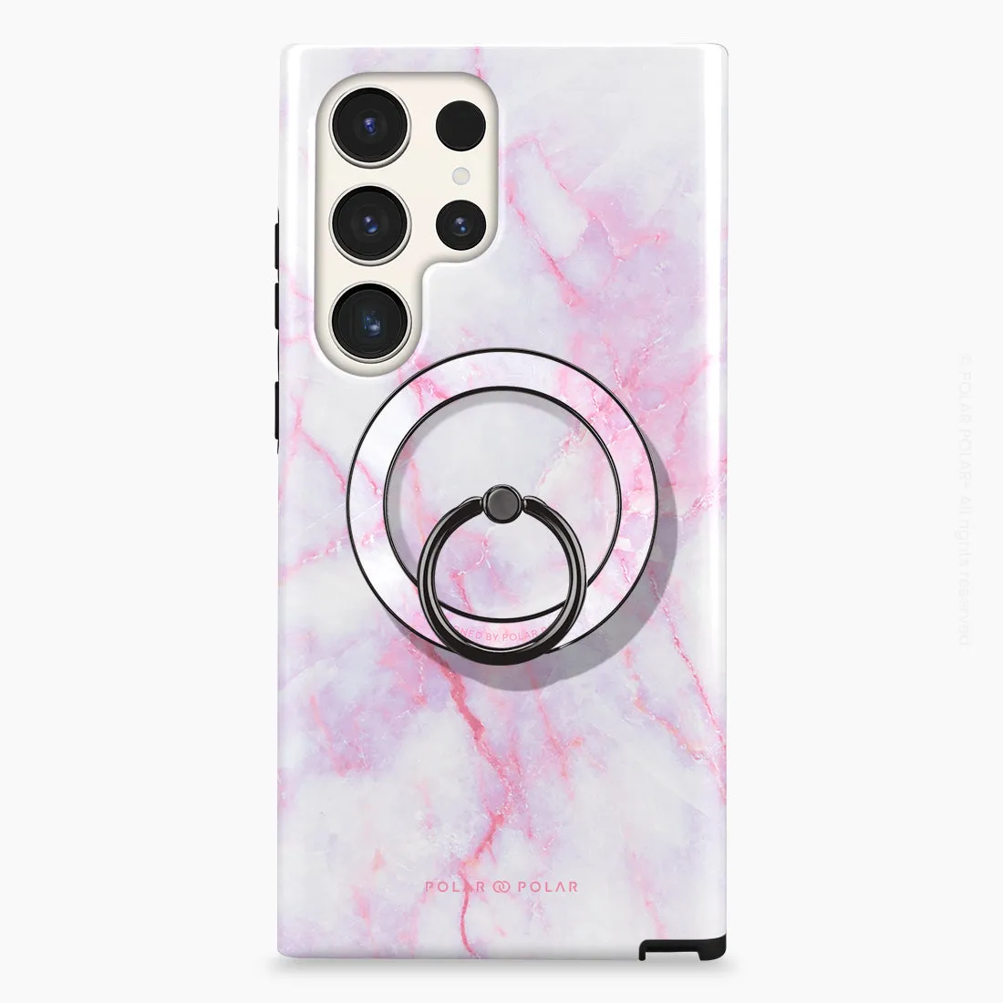 Pink White - Black MagSafe Phone Grip and Ring Holder Stand