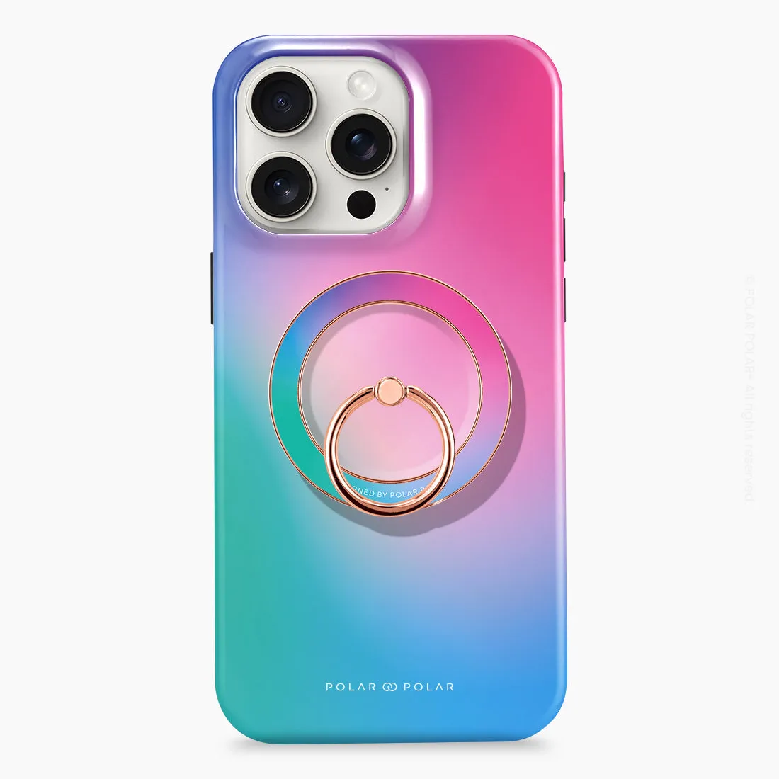 Polar Light - Rose Gold MagSafe Phone Grip and Ring Holder Stand
