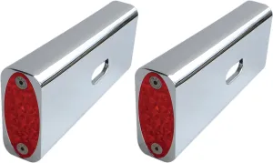 Pro-One Performance 909105R Fender Strut Marker Light - Red LED - Chrome