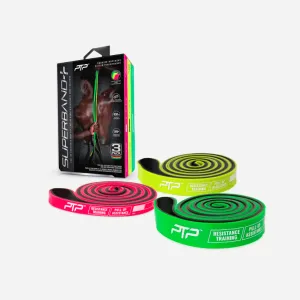 PTP Superband Dual Colour Combo  3pack, Ultra Light, Light, and Medium Resistance