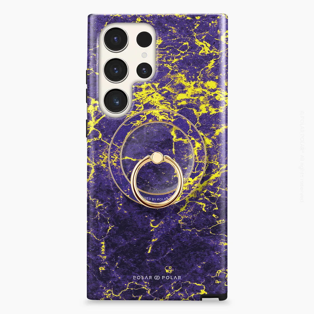 Purple Night - Golden MagSafe Phone Grip and Ring Holder Stand