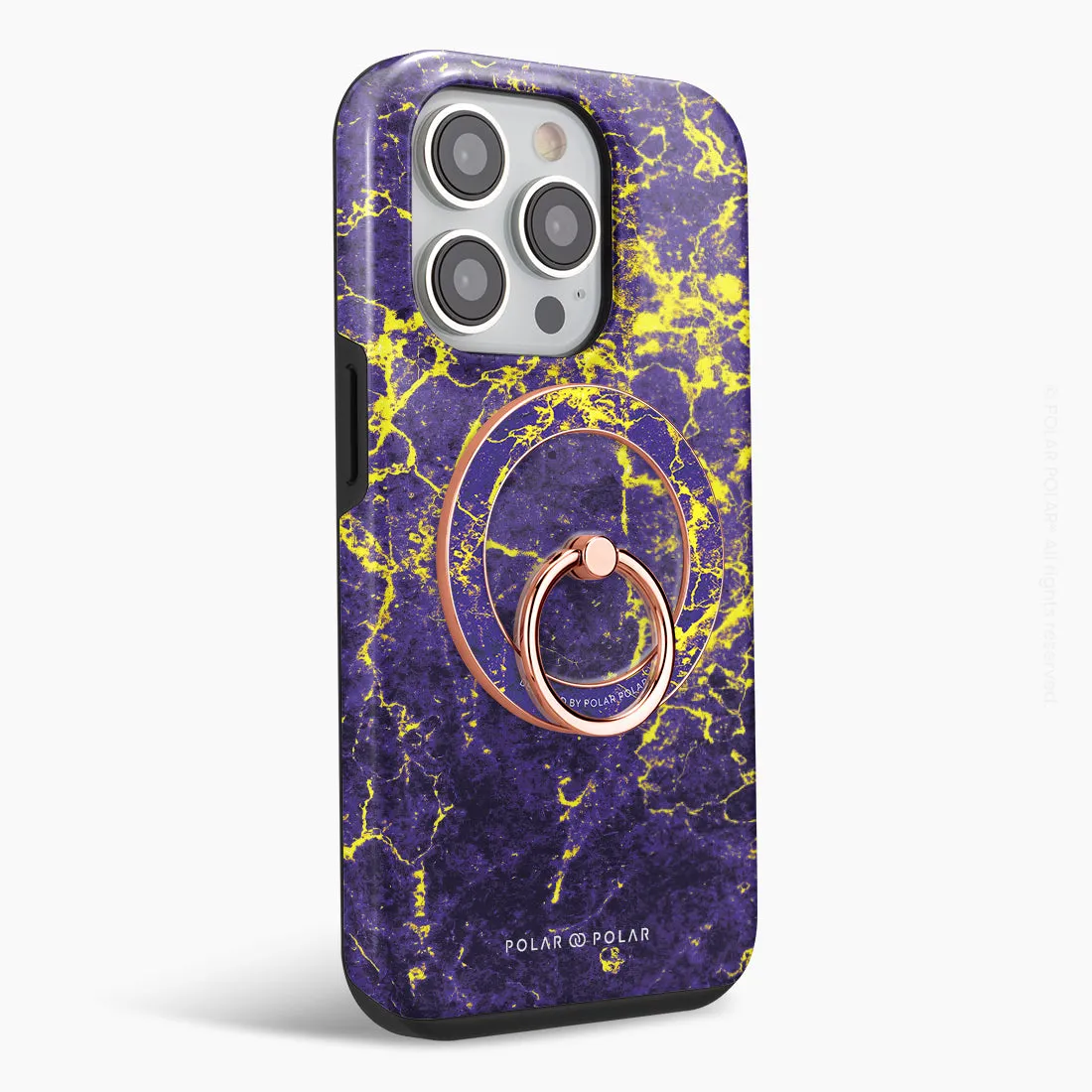Purple Night - Rose Gold MagSafe Phone Grip and Ring Holder Stand