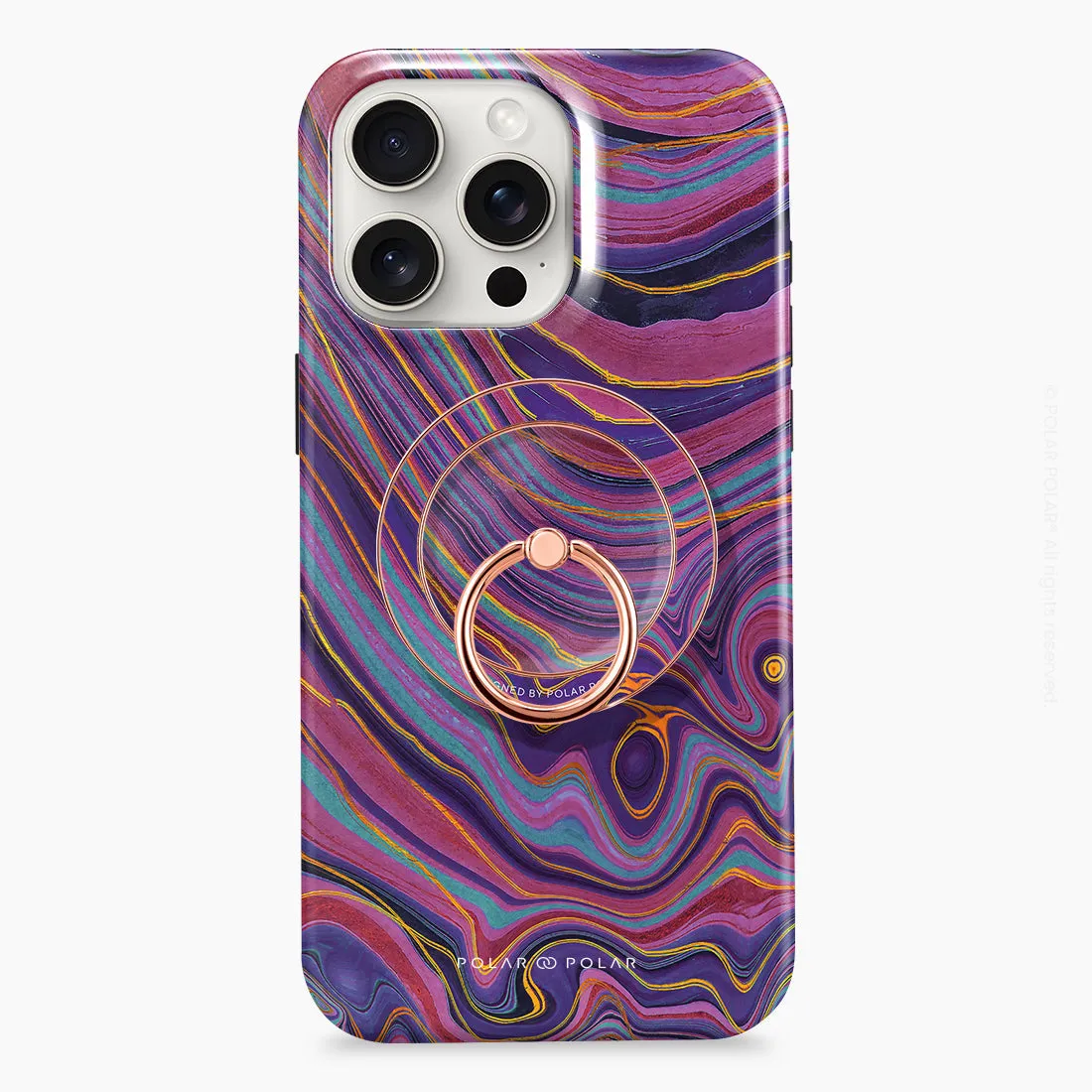 Rhythm in the Desert - Rose Gold MagSafe Phone Grip and Ring Holder Stand