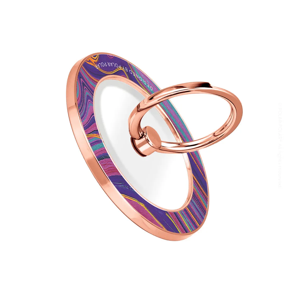 Rhythm in the Desert - Rose Gold MagSafe Phone Grip and Ring Holder Stand