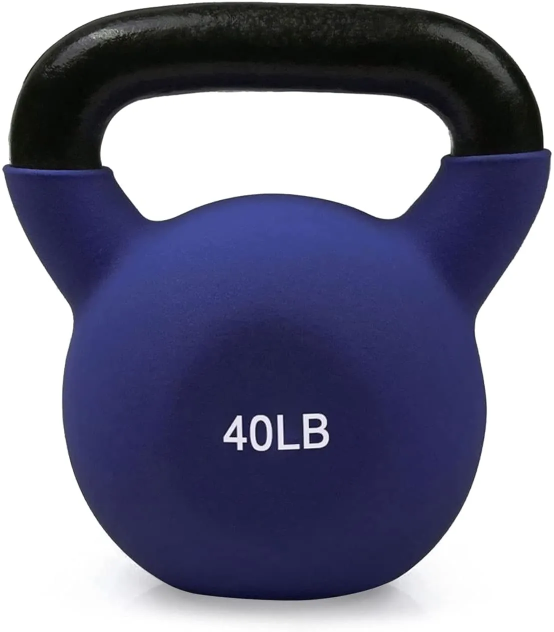 RitFit Neoprene Coated Solid Cast Iron Kettlebell 20 25 30 35 40 45 50 LB, Great for Full Body Workout, Cross-Training, Weight Loss & Strength Training
