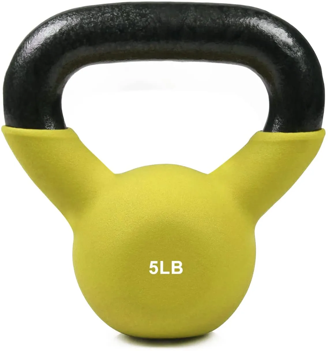 RitFit Neoprene Coated Solid Cast Iron Kettlebell 20 25 30 35 40 45 50 LB, Great for Full Body Workout, Cross-Training, Weight Loss & Strength Training
