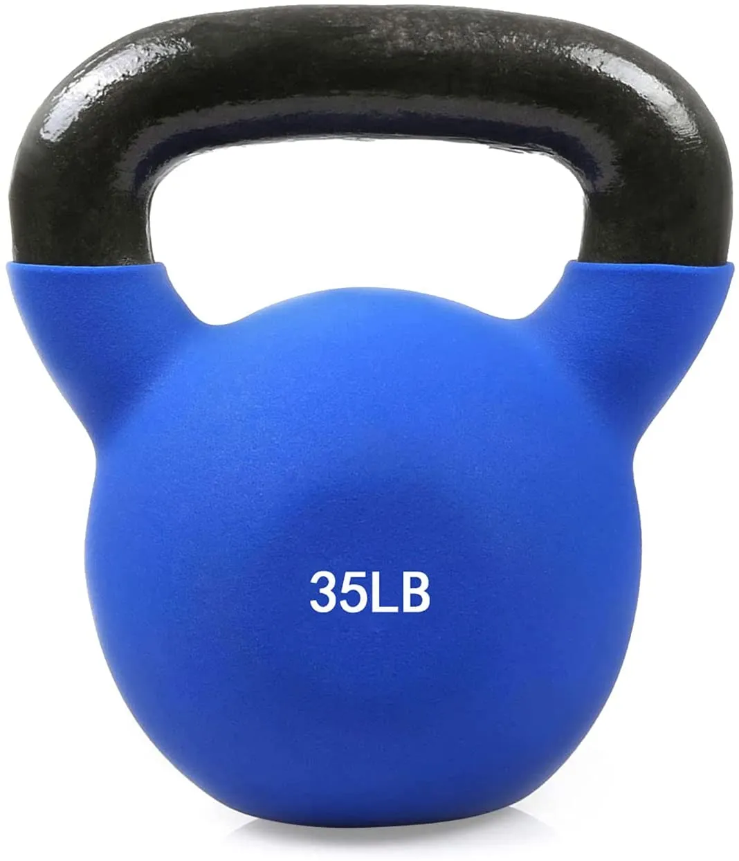 RitFit Neoprene Coated Solid Cast Iron Kettlebell 20 25 30 35 40 45 50 LB, Great for Full Body Workout, Cross-Training, Weight Loss & Strength Training