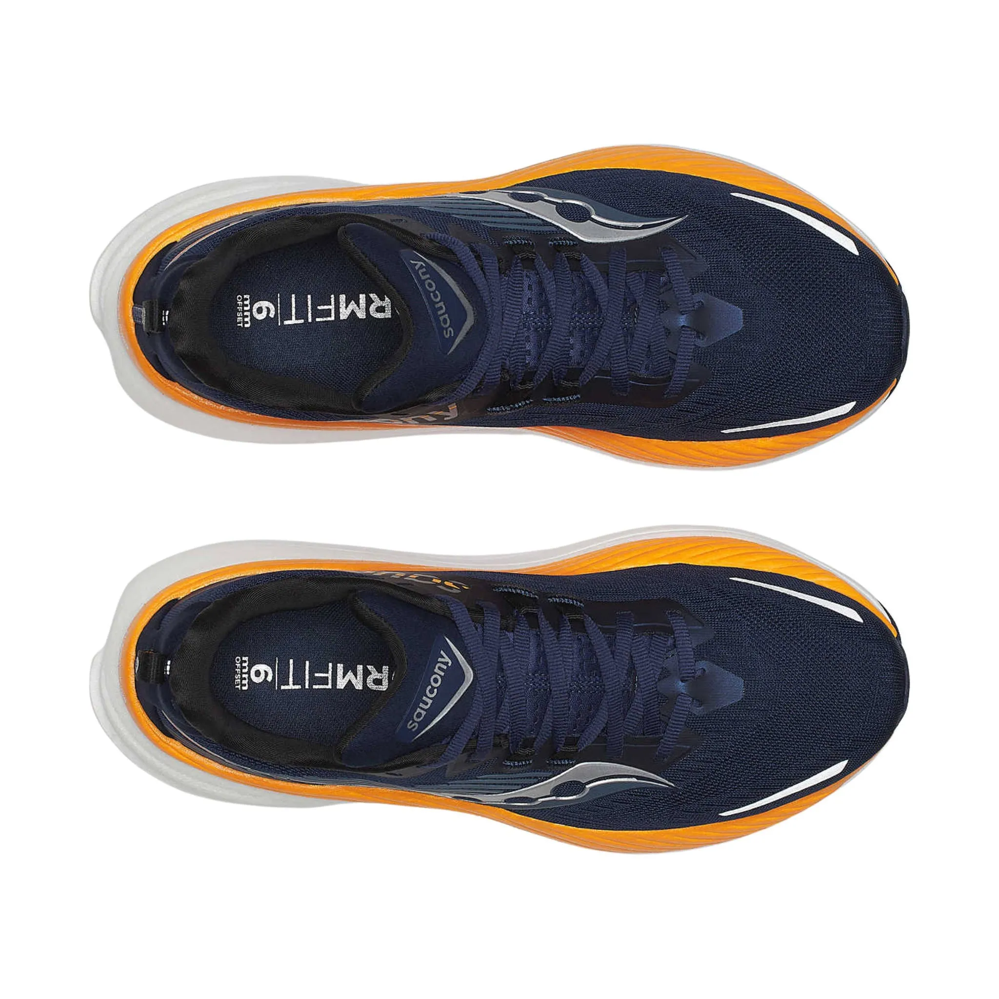 Saucony Men's Hurricane 24 Running Shoes - Navy/Peel