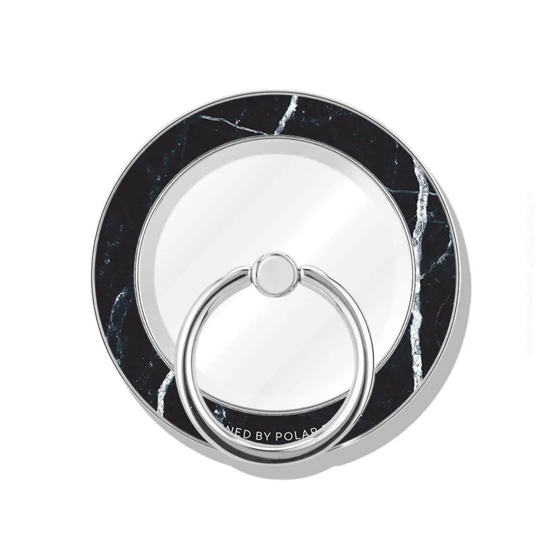 Secret Dark - Silver MagSafe Phone Grip and Ring Holder Stand