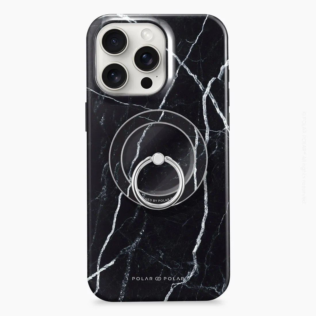 Secret Dark - Silver MagSafe Phone Grip and Ring Holder Stand