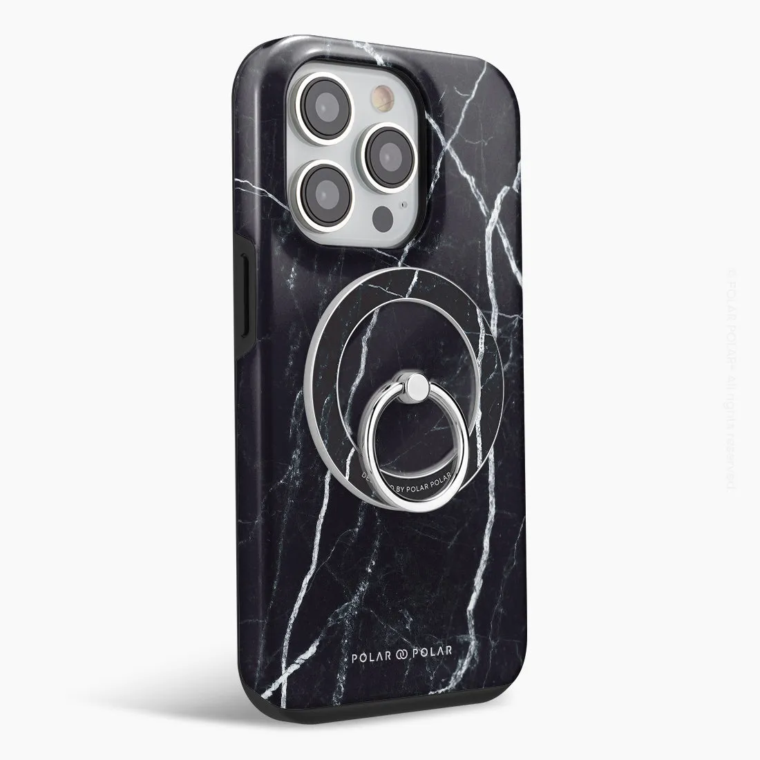 Secret Dark - Silver MagSafe Phone Grip and Ring Holder Stand