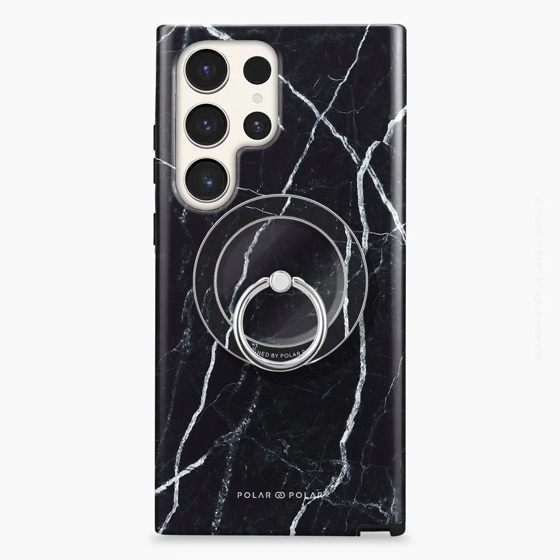 Secret Dark - Silver MagSafe Phone Grip and Ring Holder Stand