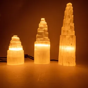Selenite Lamp, 15cm