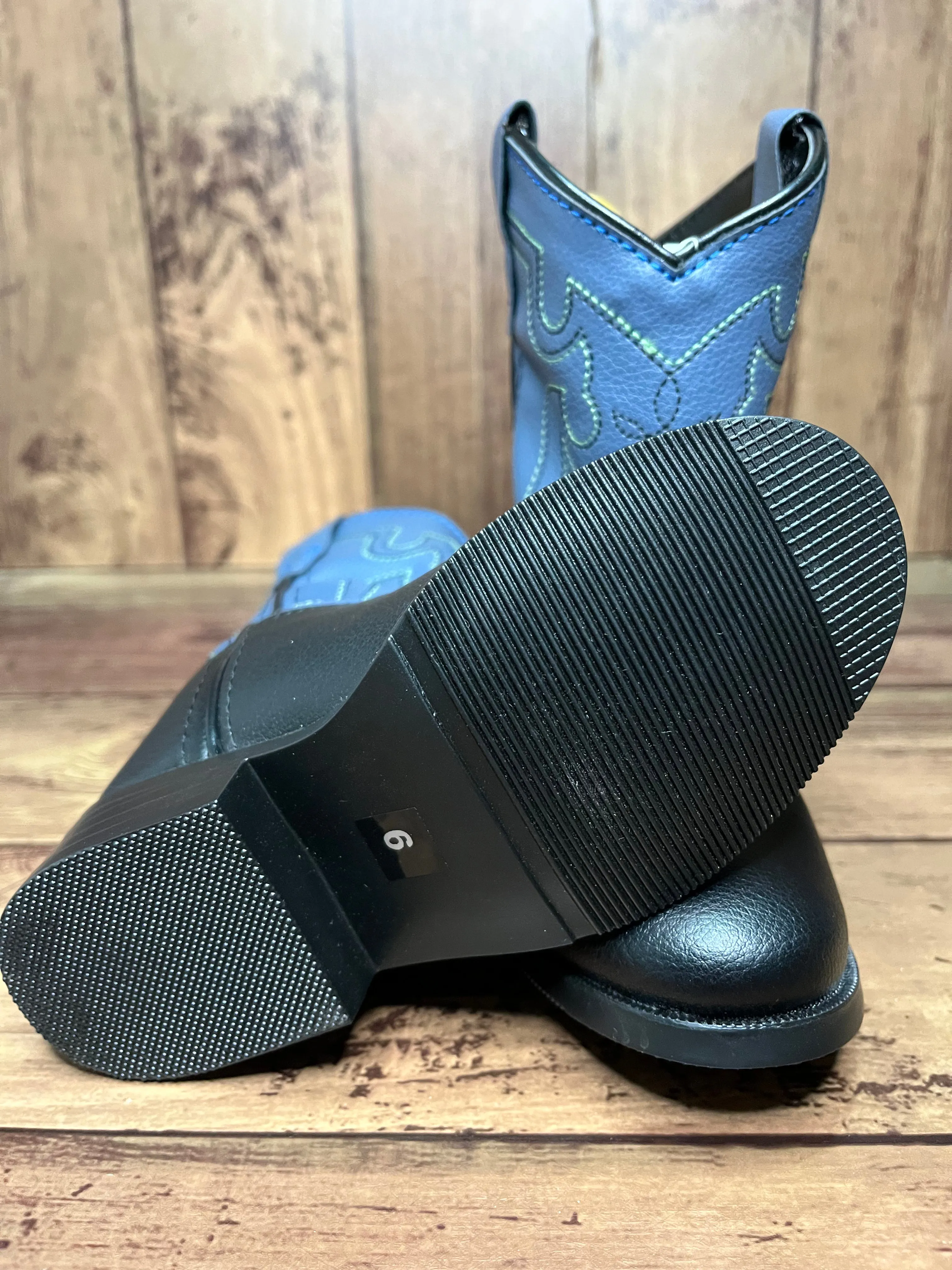 Smoky Mountain Boots 1576T Monterey Blue/Black Western Toddler Boots