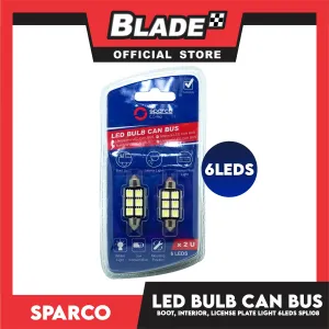 Sparco Led Bulb Can Bus SPL108 8LEDS Used for Boot Light, Interior Light And License Plate Light