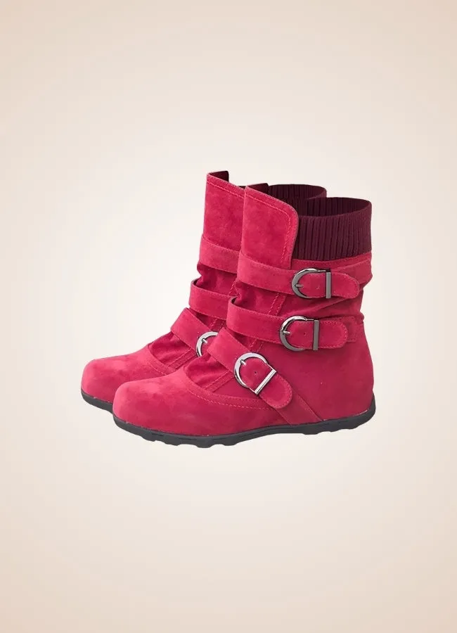 Steampunk Buckle Ankle Boots