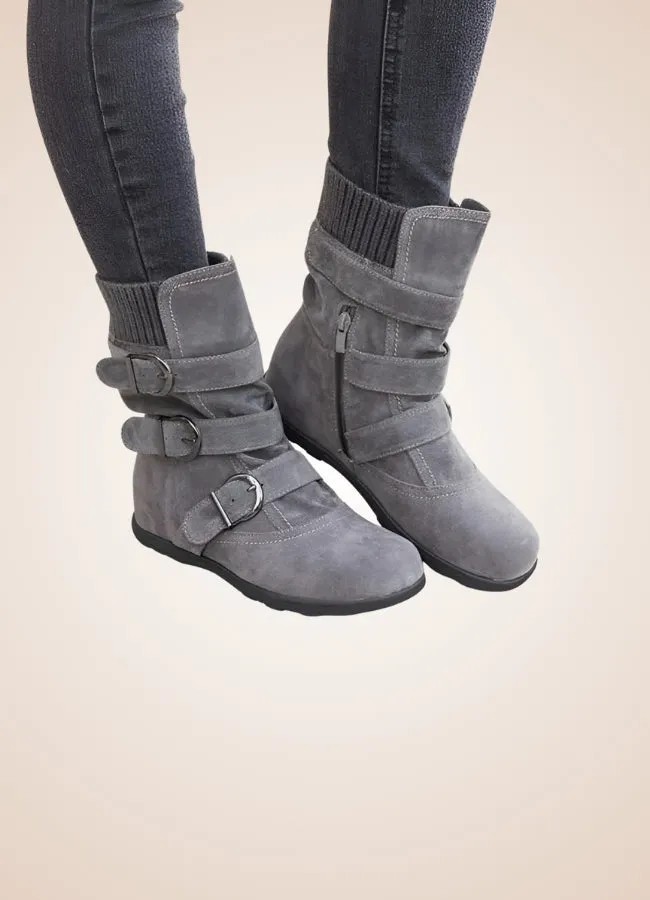Steampunk Buckle Ankle Boots
