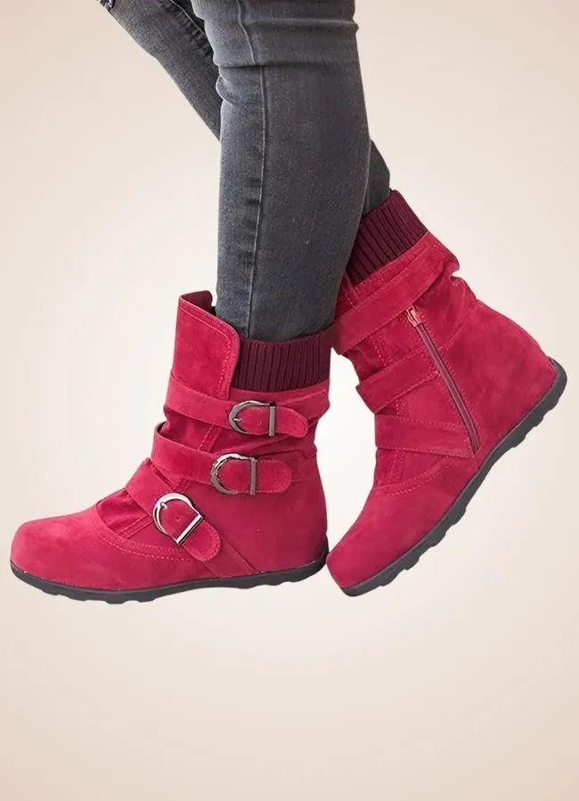 Steampunk Buckle Ankle Boots